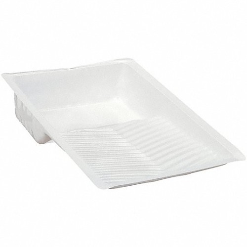 Paint Tray and Liner, 5 qt, HDPE, White