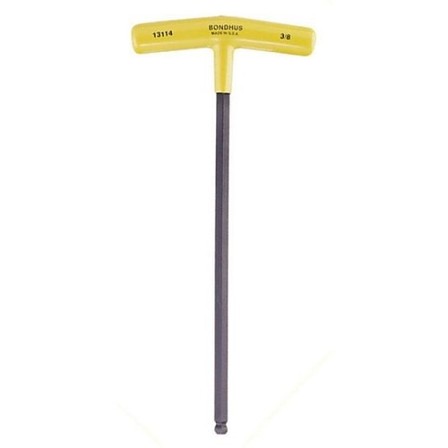 Hex Key, 1/4 in Hex Range, Ball Drive, T Handle
