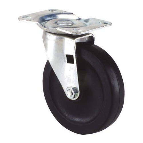 Midwest Caster & Wheel 127-3 Rigid Caster, 3 in Wheel Dia, 1-1/4 in Wheel Width, 3-1/8 x 4-1/8 in Plate