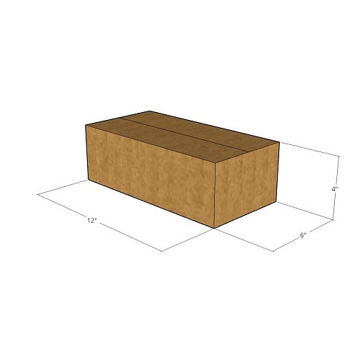 SERVANTS 12X6X4CB/SWECT32 Corrugated Box, Cardboard Single Wall, 12 in Overall Length, 6 in Overall Width, 4 in Overall Depth