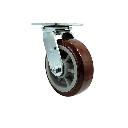 Midwest Caster & Wheel 14-PB-06201-S Swivel Caster, 6 in Wheel Dia, 2 in Wheel Width, Poly Wheel