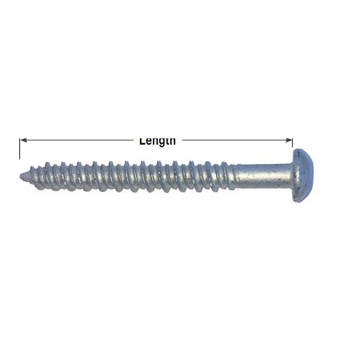 Security Concrete Screw, Metric, 1/4 in, Button, Steel, Ultra 6 Lobe Masonry Drive, Climate Coat