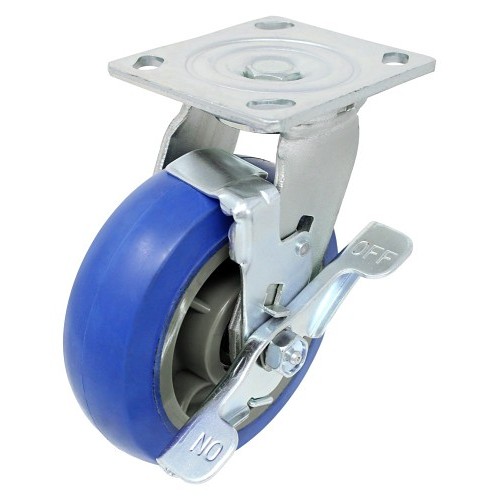 Midwest Caster & Wheel 14TM06201S-CB Rigid Caster, 6 in Wheel Dia, 2 in Wheel Width, Phenolic Wheel