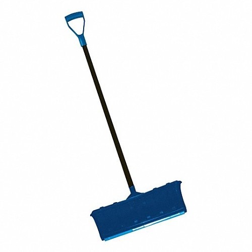 Scoop Combo Snow Shovel, 3 ft Handle Length, 16 Poly Blade, Steel Handle, D-Handle Handle