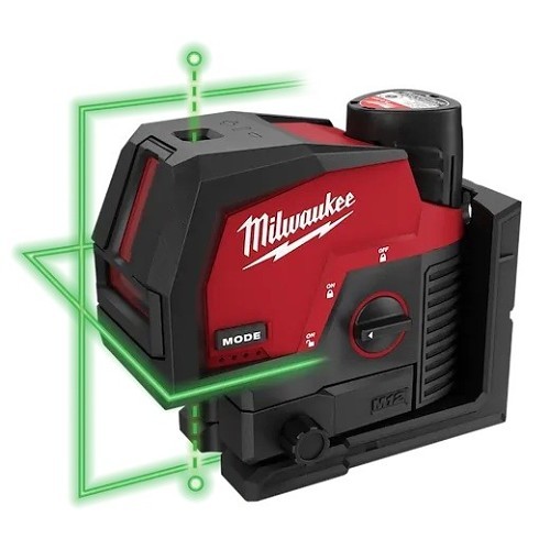 Milwaukee® 2622-21 Cross Line & Plumb Points Laser Kit, M12™ 12 V Battery