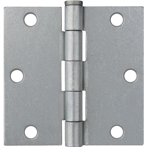 Corner Hinge, 6 Holes per Leaf, 3-1/2 in Overall Height, 3-1/2 in Overall Width, Square Corner