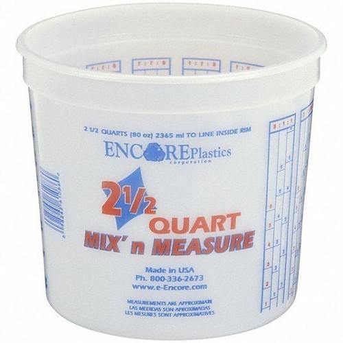 Bucket, Multi-Use, 2.5 qt, Plastic, White