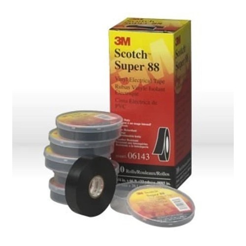 3M™ 10356 Electrical Tape, 36 yd Length, 2 in Width, 8.5 mil Thickness, rubber Adhesive, PVC Backing, Black