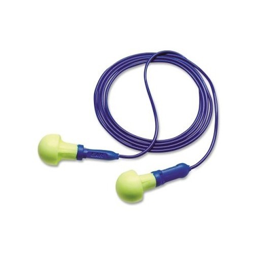 3M™ 318-1001 Earplug, Push In Corded, 28 dB Noise Reduction Rating, No Roll-Down, Blue Plug, Blue Cord