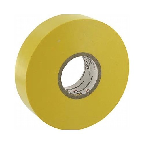 3M™ 35-YELLOW-3/4 Vinyl Tape, 66 ft Length, 3/4 in Width, 0.178 mm Thickness, rubber Adhesive, PVC Backing, Yellow