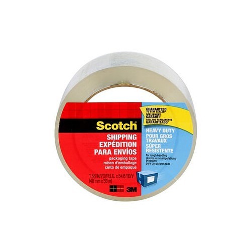 3M™ 3850 Packaging Tape, 54.6 yd Length, 1.88 in Width, 3.1 mil Thickness, Transparent