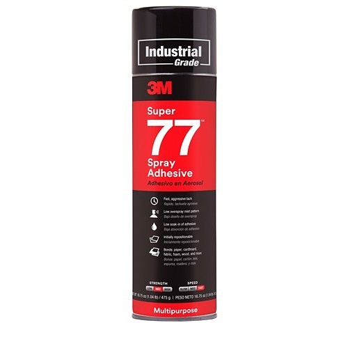 3M™ Super 77™ 3M21210 Spray Adhesive, 24 oz, Aerosol Can, Clear, 50 deg C