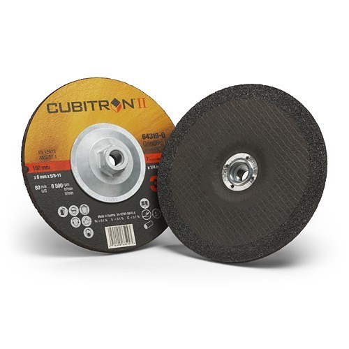 3M™ Cubitron™ 7100103317 Depressed Center Wheel, 7 in Wheel Dia, 0.25 in Wheel Thickness, 5/8 in Center Hole, 36 Grit, Ceramic Abrasive