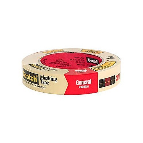 3M™ Scotch® 7100191854 Masking Tape, 60 yd Length, 3/4 in Width, rubber Adhesive, Crepe paper Backing, Beige