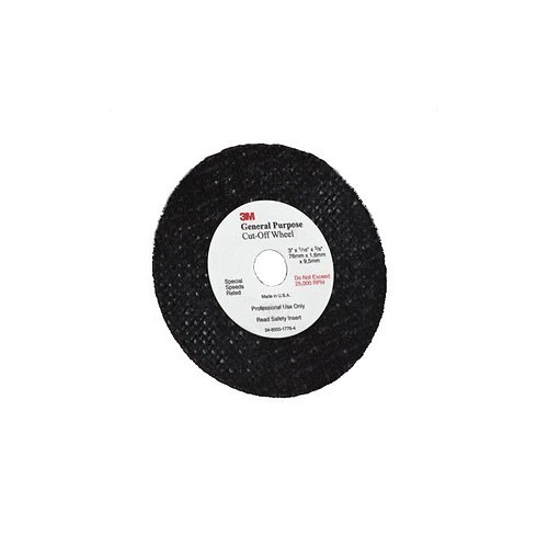 3M™ 7100229881 Cut-Off Wheel, 3 in Wheel Dia, 0.0625 in Wheel Thickness, 3 in Center Hole