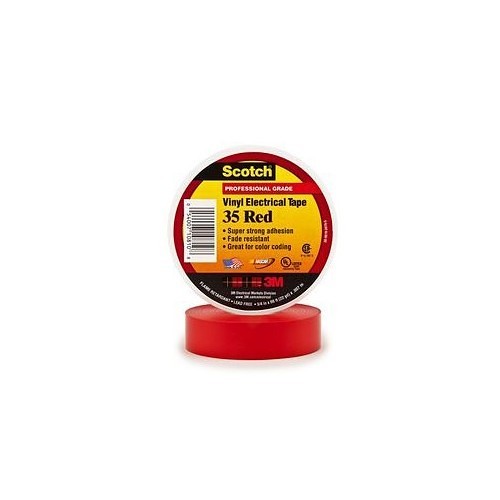 3M™ 80-6108-3390-9 Filament Tape, 66 ft Length, 3/4 in Width, 7 mil Thickness, rubber Adhesive, PVC Backing, Red