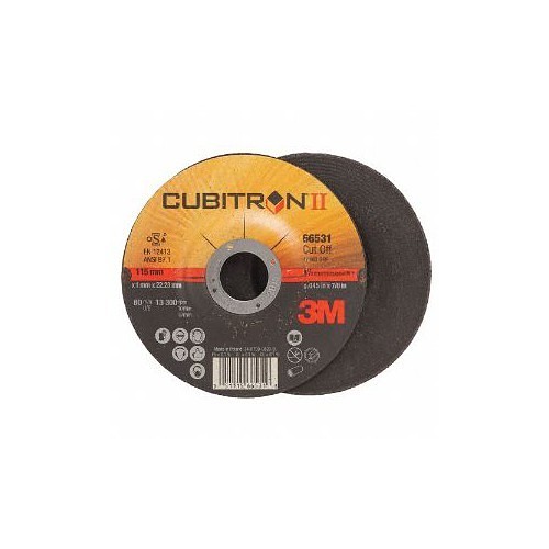 3M™ Cubitron™ II 7100024953 Cut-Off Wheel, 4.5 in Wheel Diameter, 0.045 in Wheel Thickness, 7/8 in Center Hole, 60 Grit, Ceramic Grain Abrasive