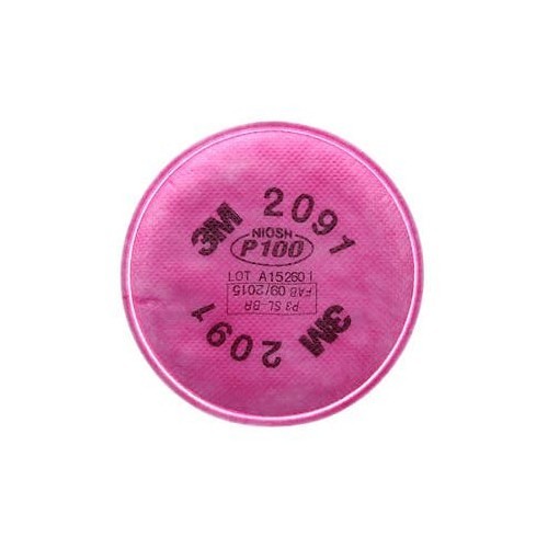 3M 2091 Particulate Filter, For Use With: 3m™ Cartridges 6000 Series, Reusable Respirators, Bayonet