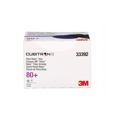 3M Cubitron™ II Roloc™ 33392 Fiber Disc, 2.953 in Disc Dia, 80 Grit, Precision Shaped Ceramic Abrasive, Type TR Attachment