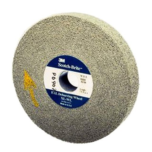 3M Scotch-Brite™ 61500109329 Deburring Wheel, 6 in Wheel Dia, 1 in Center Hole, Fine Grade, Silicon Carbide Abrasive