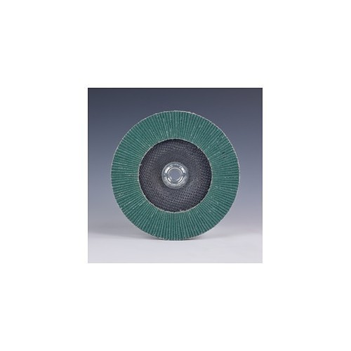 3M 7010327326 Flap Disc, 4-1/2 in Disc Dia, 5/8-11 Center Hole, 60 Grit, Medium Grade, Zirconia Alumina Abrasive, Type 29 Disc