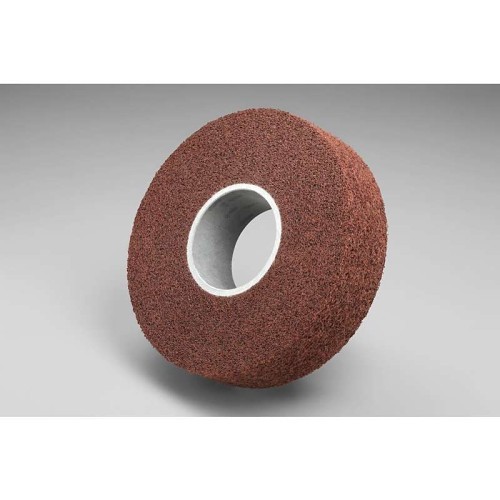 3M Scotch-Brite™ 7010329224 Metal Finishing Wheel, 8 in Wheel Dia, 3 in Center Hole, 3 in Face Width, Coarse Grade, Aluminum Oxide Abrasive