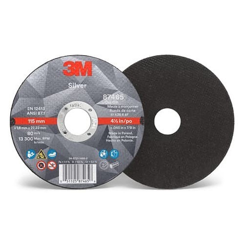 3M 7100139228 Cut-Off Wheel, 4-1/2 in Wheel Dia, 0.045 in Wheel Thickness, 7/8 in Center Hole, 36 Grit, Ceramic Abrasive