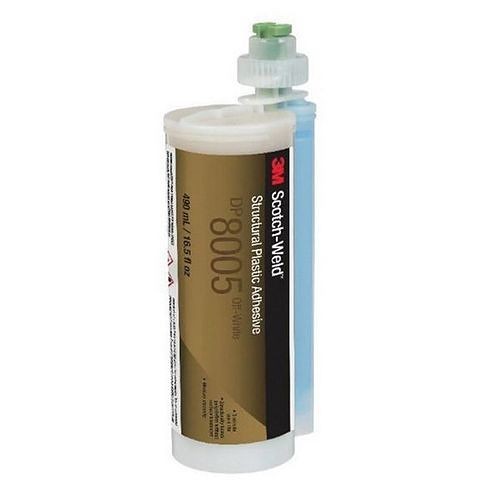 3M Scotch-Weld DP8005 Structural Adhesive, 35 ml Container, Cartridge Container, White/Black, For Joining Plastics to Metals, Such as in the Manufacture or Repair of Appliances For Use On, 24 hr Curing