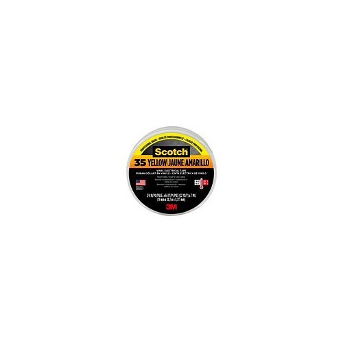 3M™ Scotch® ORG6784565 Electrical Tape, 66 ft Length, 3/4 in Width, 7 mil Thickness, rubber Adhesive, PVC Backing, Yellow