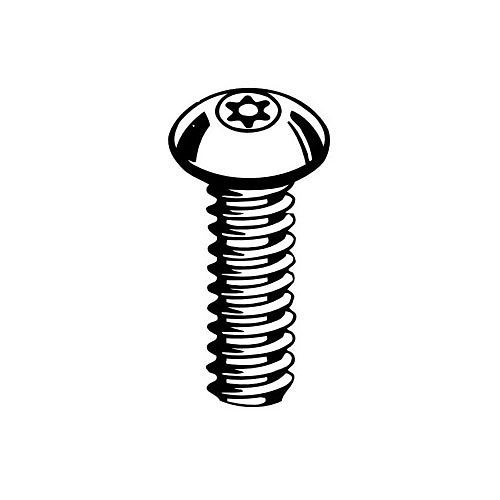 Tamper-Pruf 4.10312BS Hex Head Cap Screw, 10-32, 1/2 in Length Under Head, Measurement System: Imperial