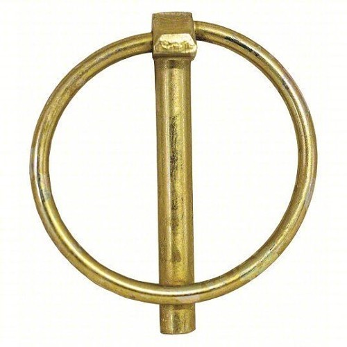 G.L.HUYETT™ LP-250-1375 Lynch Pin, 1/4 in Diameter, 1-3/8 in Usable Length, Yellow Zinc Plated