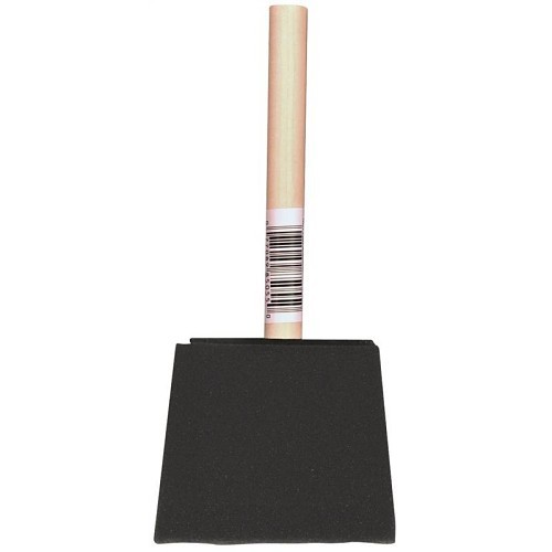 Paint Brush, 3 in W Brush, Foam Brush, Wood Handle, Oil and Latex Paint