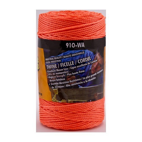 Seine Twine, Twisted Nylon, Neon Orange, 500 ft Length per Pound