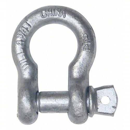 Volunteer 18NSSPG Anchor Shackle, 3/16 in Pin Dia, Screw Pin