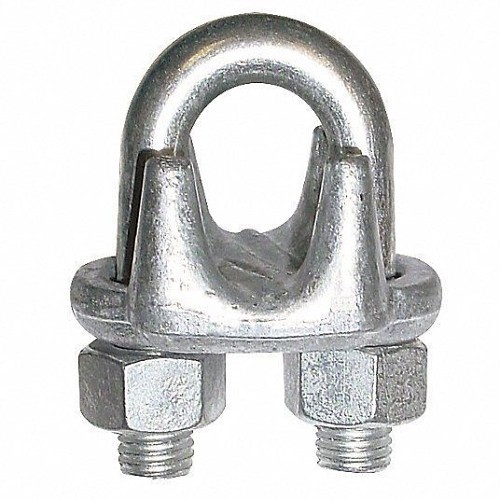 Wire Rope Clip, 1 in Cable, Forged Steel, Galvanized