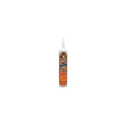 100% Silicone Sealant Caulk, 10 oz Container Size Range, Cartridge Container, Clear