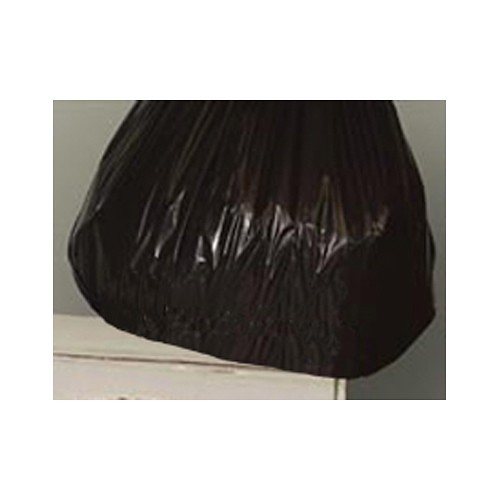 Trash Liner, Flat bottom seal Shape, 0.0015 ga, 58 in Length, 38 in Width, Black opaque