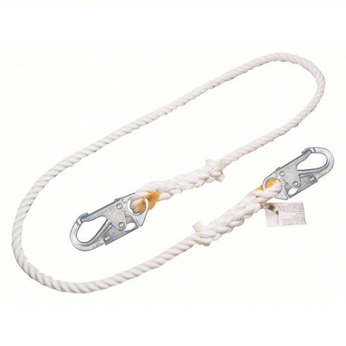 Pivot Point 4R10.9T2-7X7GALVNC Eye Lanyard, 1.75 ton, 10.9 ft Length, Nylon Coated Line