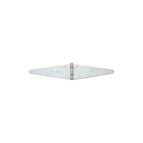 Hinge Strap, Heavy, Zinc Plated, 8 in Overall Width