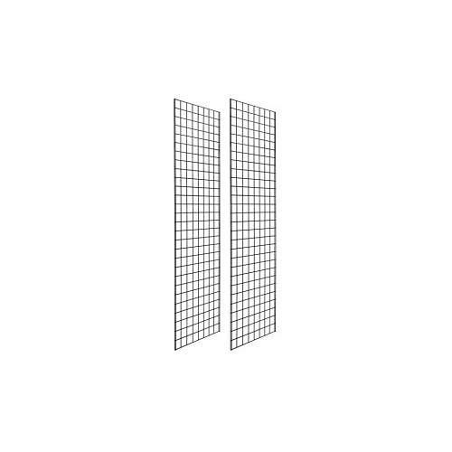 H-5702BL Gridwall Panel, 7 ft Height, 2 ft Width, 1/4 in D, Black