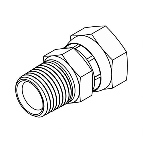 60SA-6-6 Hydraulic Swivel Adapter, 3/8 in Nominal, MNPT x FNPT