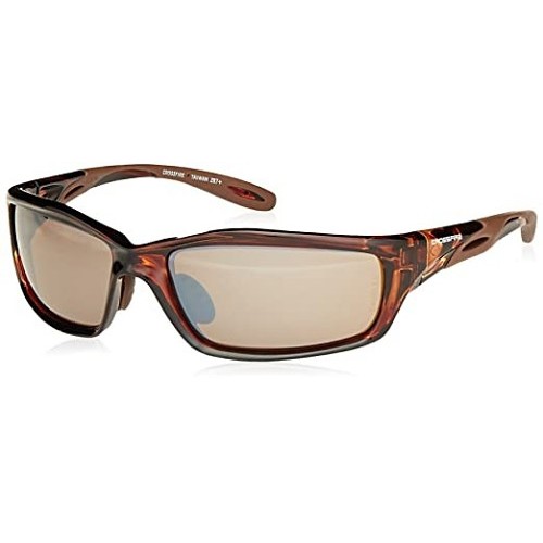 Radians® CrossFire® R21126 Safety Glasses, Hard Coat Lens Coating, HD Brown, Crystal Brown Frame, Plastic Frame, Polycarbonate Lens