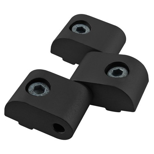 Door Hinge, Standard Captive Lift-Off, 25 lb Capacity, Anodize, Black