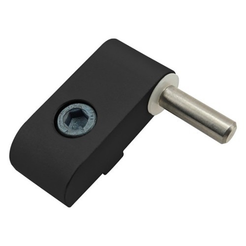 Door Hinge, Standard Lift-Off, 40 lb Capacity, Aluminum, Anodize, 43.6 mm Overall Height, 38.05 mm Overall Width, Orientation: Right Hand, Black