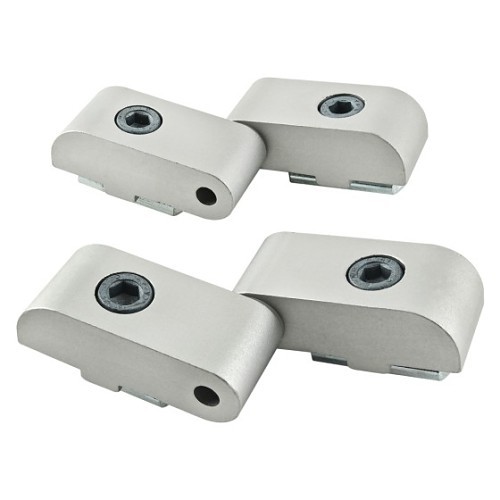 Door Hinge, Standard Lift-Off, 40 lb Capacity, Aluminum, Anodize, Orientation: Left Hand, Clear