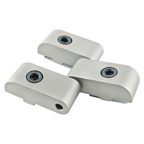 Door Hinge, Standard Captive Lift-Off, 40 lb Capacity, Aluminum, Anodize, Clear