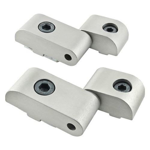 Door Hinge, Standard Lift-Off, 25 lb Capacity, Aluminum, Anodize, Orientation: Left Hand, Clear