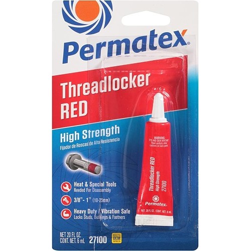 ITW Polymers Adhesives 68622649451 Threadlocker, 6 mL, Red