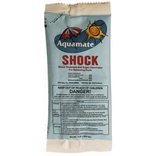 Shock Treatment, 1 lb Container, Pouch Container, Bleach Odor/Scent, White, Tablet Form