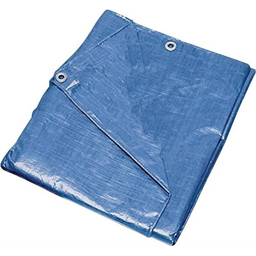 Tarp, Medium Duty, 12 x 16 ft Finished, Blue